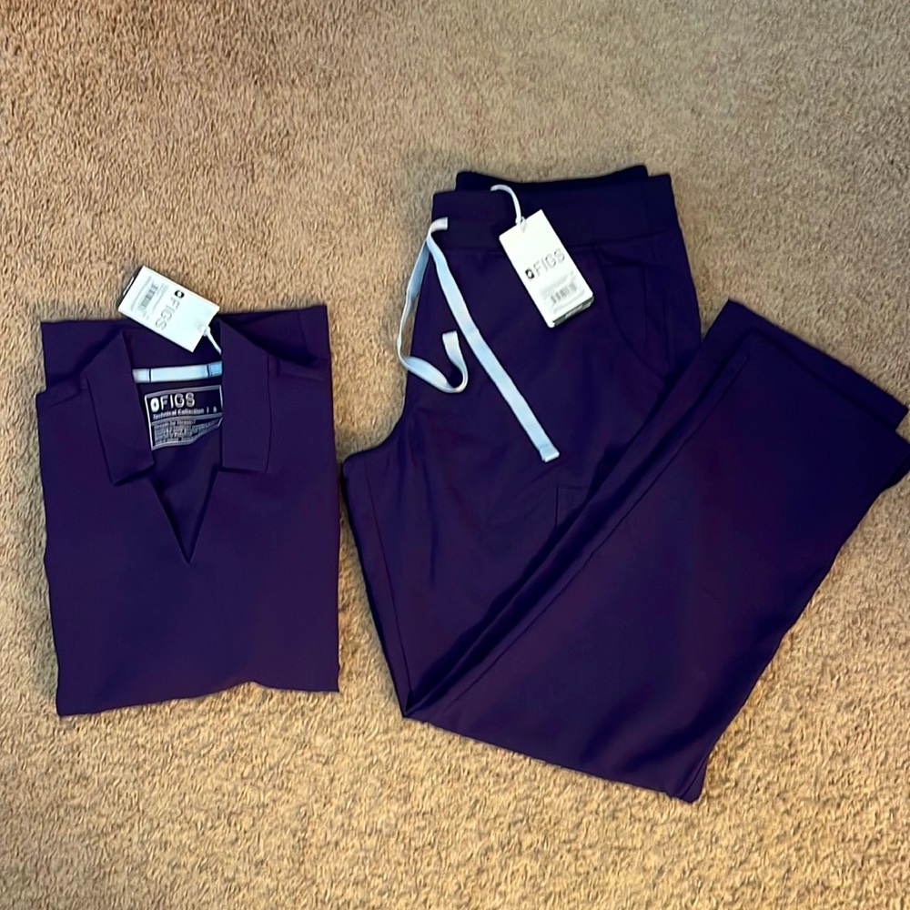 Figs Scrubs Set Purple Jam Brand New with Tags